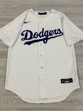 Nike 2025 Los Angeles Dodgers Baseball White Blue Jersey Men’s Size Medium